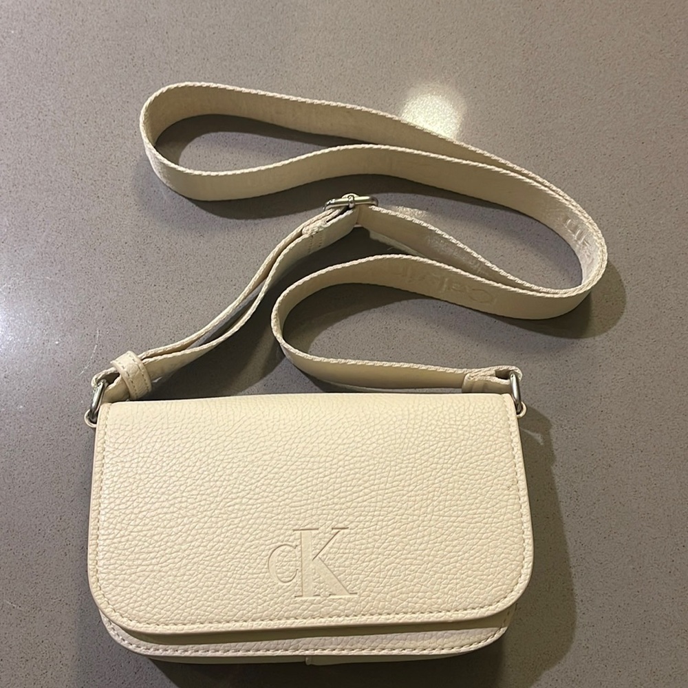Calvin Klein Cream Crossbody Bag